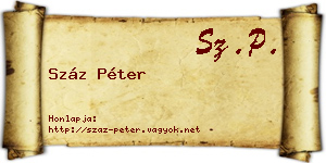 Száz Péter névjegykártya